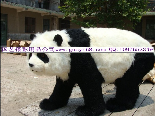 仿真大熊猫 真皮毛 摄影道具