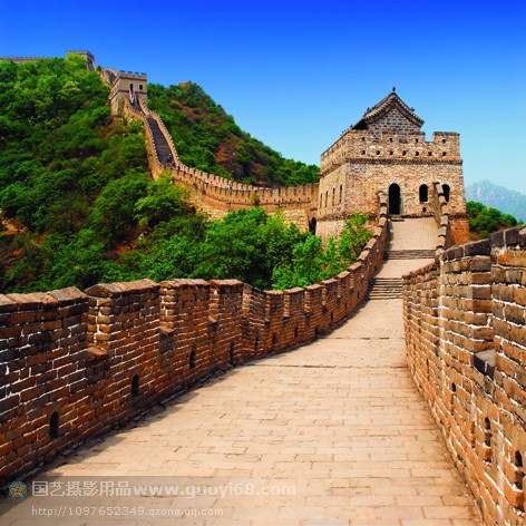 中国著名建筑长城摄影背景影楼古长城幕布